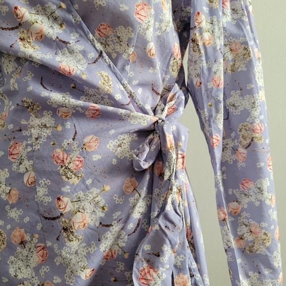 Weworewhat Floral Wrap Mini Dress - Picture 9 of 10